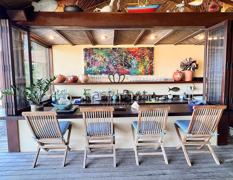 Beachfront house for sale in a gated an idyllic beach.