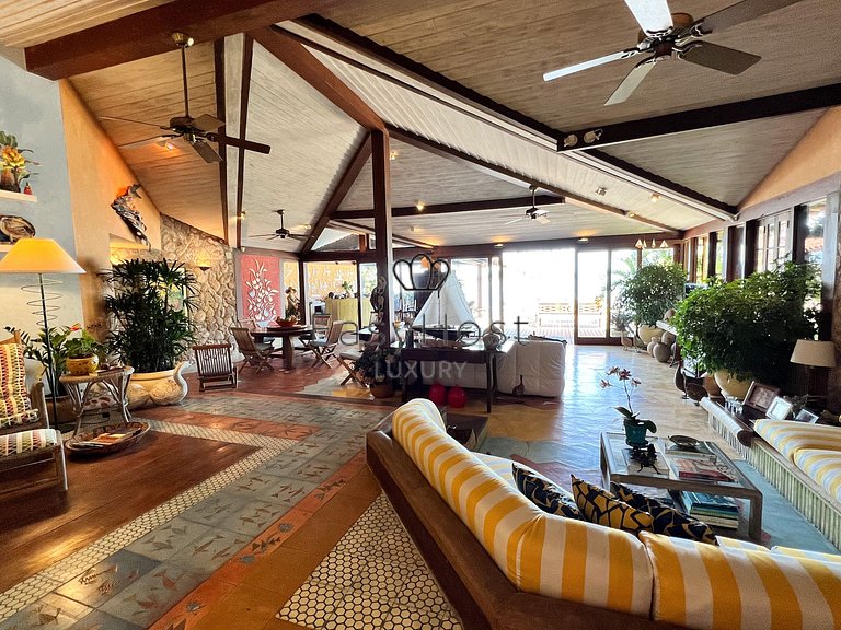 Beachfront house for sale in a gated an idyllic beach.