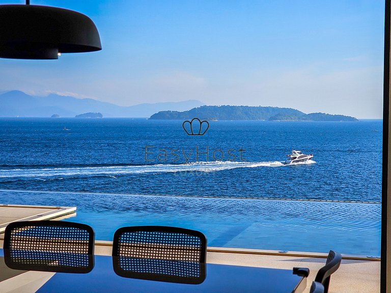 Aluguel de casa de luxo em Angra dos Reis piscina vista mar
