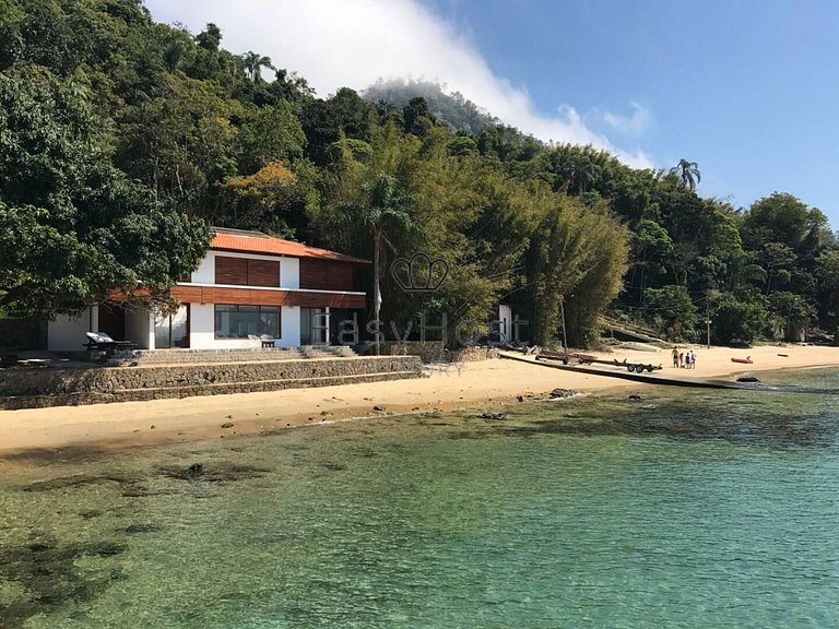 Casa Espetacular Pé na Areia em Ilha Privativa
