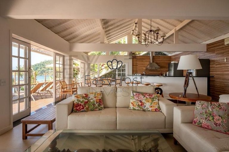 Casa Espetacular Pé na Areia em Ilha Privativa