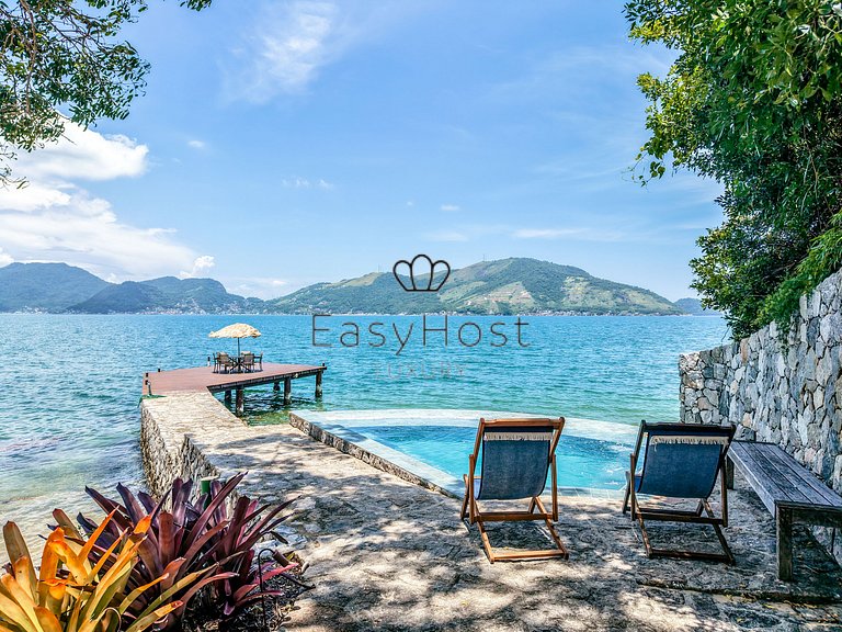 Casa pé na areia em Mangaratiba com praia privativa - ANGV36