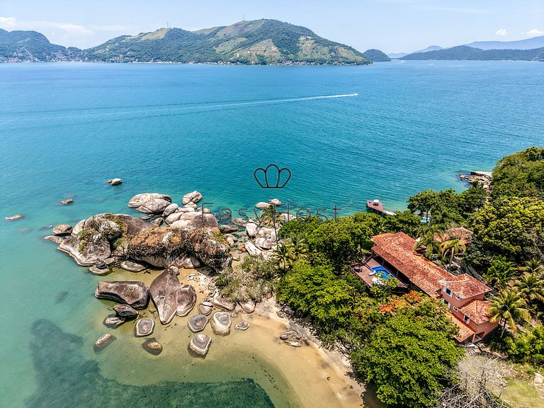 Casa pé na areia em Mangaratiba com praia privativa - ANGV36