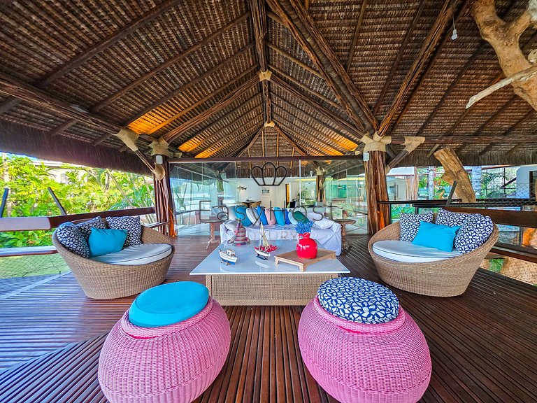 Beachfront house for rent with pool and sauna