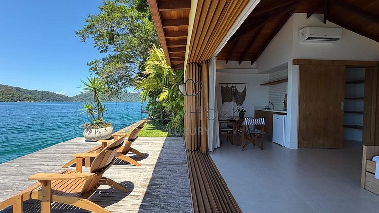 Casa espetacular pé na areia com praia e deck privativos - A