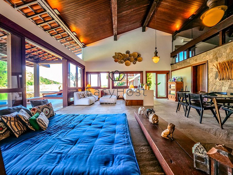 Casa para temporada em Angra dos Reis com piscina vista mar