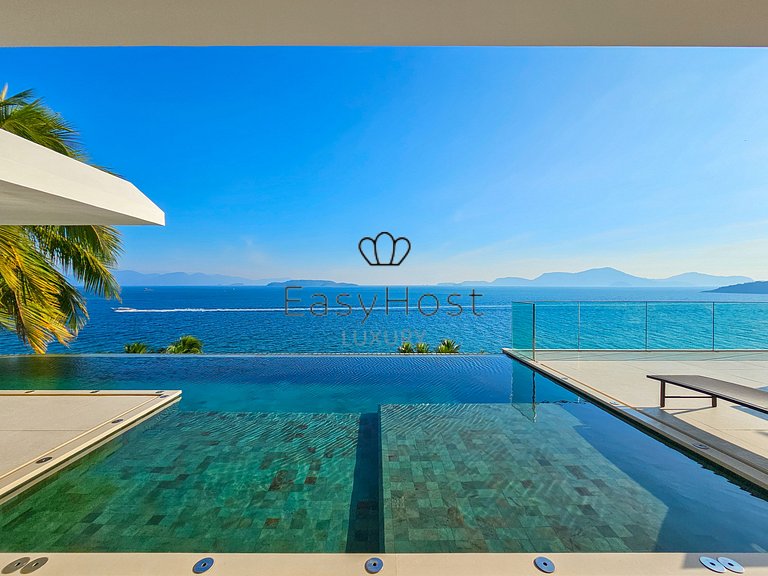 Aluguel de casa de luxo em Angra dos Reis com piscina borda